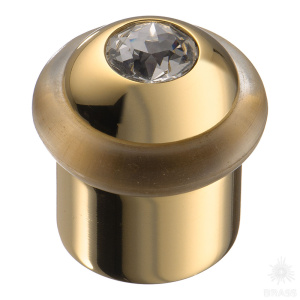 15-4-003 Стопор для двери с кристаллом, глянцевое золото