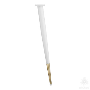 KMA-0125-0710-B12-C25 White/Matt Gold Опора мебельная, белый/матовое золото