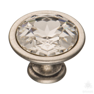 27.35.16 SWA Ручка кнопка с кристаллом Swarovski, старое серебро