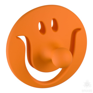 449025ST08 Ручка кнопка детская, рожица оранжевая