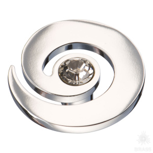 1039.0040.026 Ручка кнопка с кристаллом Swarovski, глянцевый хром