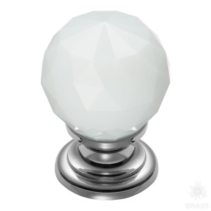 9992-402 Ручка кнопка с кристаллом, глянцевый хром