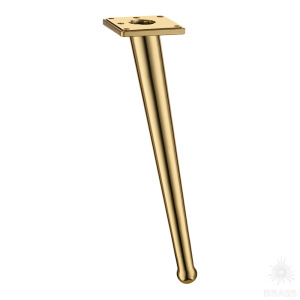 1180 0250 Gold Опора мебельная BONE, глянцевое золото 250 мм
