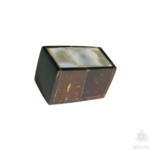 145A2 Ручка кнопка, натуральный перламутр в обрамлении древесины кокосового дерева