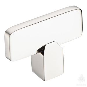 0754-080 Ручка кнопка, глянцевый никель