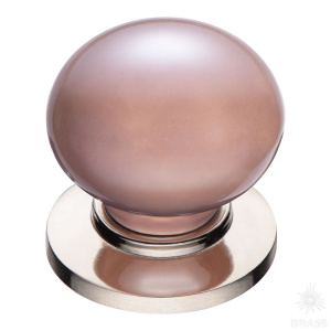 3005-51-PINK PEARL Ручка кнопка, глянцевый никель/розовый