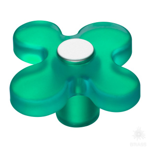 608VE Ручка кнопка детская, цветок зелёный