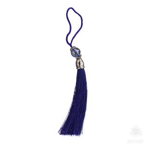 TASSEL-10-SAKS-COLOR Кисточки для мебельных ручек, синий/глянцевый хром