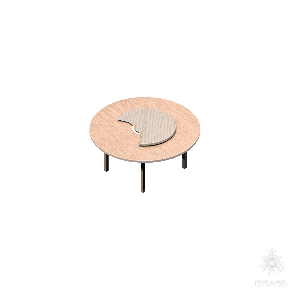16.15.395-1 Поворотная платформа для стола «LAZY SUSAN», алюминий