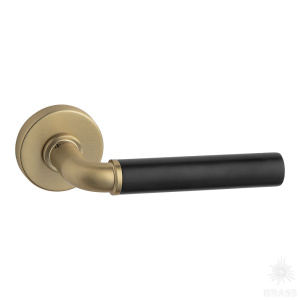 HA246RO12 GB-GB/AL6 NORD Ручка дверная, матовая латунь/чёрный