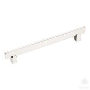 2554-080-192 Ручка скоба, глянцевый никель 192 мм