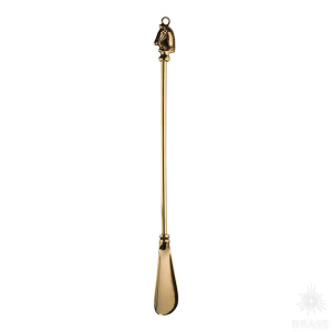 00676 Ложка для обуви "Лошадь" (большая), латунь