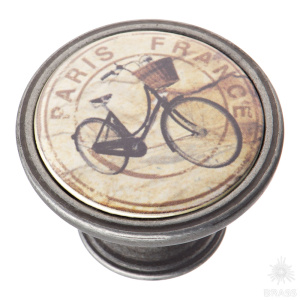 550PT84 Ручка кнопка, велосипед, старое серебро