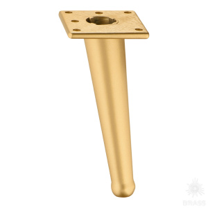 1180 0140 Gold Varak Опора мебельная BONE, матовое золото 140 мм