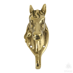 00096 Крючок "Голова коня", латунь
