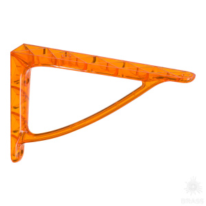 CRISTALL-B OP.ARANCIO Полкодержатель (2 шт.), прозрачный пластик, оранжевый, 180 мм