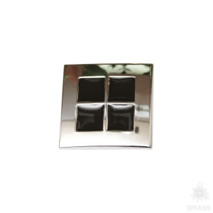 7174.0038.026.083 Ручка кнопка эксклюзивная коллекция, глянцевый хром с черной эмалью