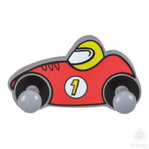 948A1 Вешалка деревянная, гоночная машинка