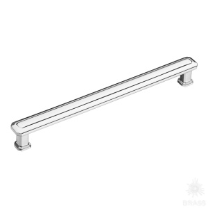 1101 192MP02 Ручка скоба, глянцевый хром 192 мм