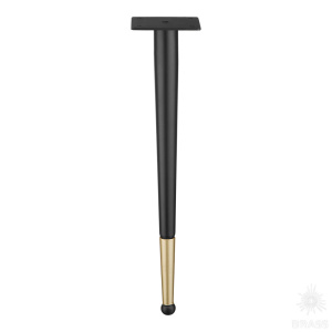 KMA-0124-0410-B13-C25 Black/Matt Gold Опора мебельная, чёрный/матовое золото