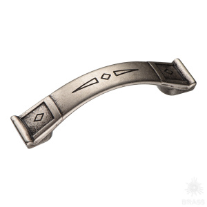 15.128.64.16 Ручка скоба, старое серебро 64 мм