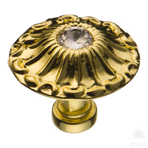 15.304.24 SWA 03 Ручка кнопка, глянцевая латунь