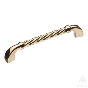 7581-100 Ручка скоба, глянцевое золото 128 мм