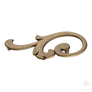 15.141.01.02 left Ручка скоба, глянцевая бронза 96 мм