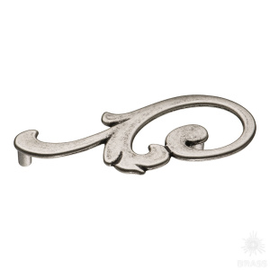 15.141.01.16 left Ручка скоба, старое серебро 96 мм