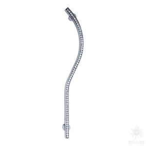 2573-005-160-RIGHT Ручка скоба с кристаллами Swarovski, глянцевый хром 160 мм