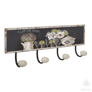 9063N11 Вешалка декоративная PLAT DU JOUR, металл/фарфор