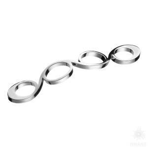 8139 0192 CR Ручка скоба, глянцевый хром 192 мм