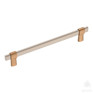 771-192-Light Bronze-Brushed Nikel Ручка рейлинг, светлая медь/никель 192 мм