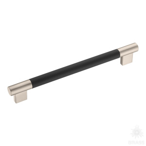 9404-346 Ручка рейлинг, чёрный/никель 192 мм