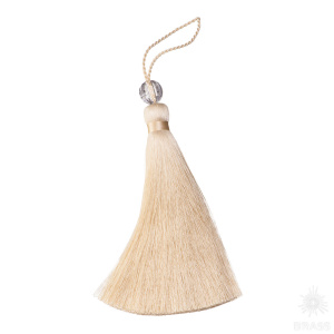 8170 Декоративная кисть цвет PF732 (Кремовый), отделка PF732, бусина диско