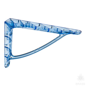 CRISTALL-B OP.AZZURR Полкодержатель (2 шт.), прозрачный пластик, голубой, 180 мм