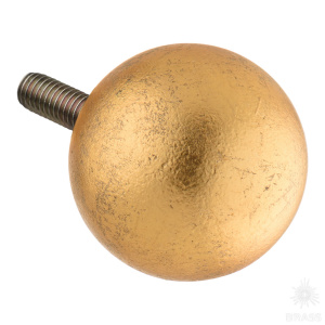 90106-АС Мзл Ручка мебельная %22Сфера%22 30, слоновая кость с патиной мраморное золото