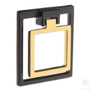 4629 0074 AL6-GL Ручка кольцо, чёрный/глянцевое золото 16 мм